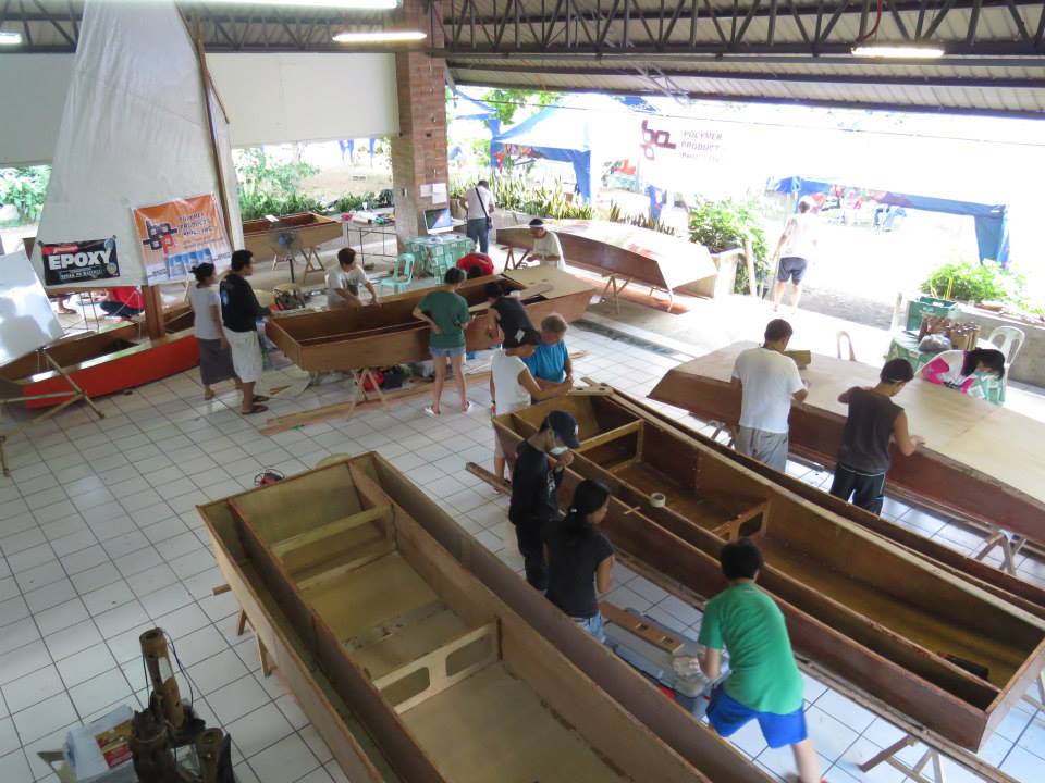 Building 10 Oz Goose sailboats at Balete, Philippines