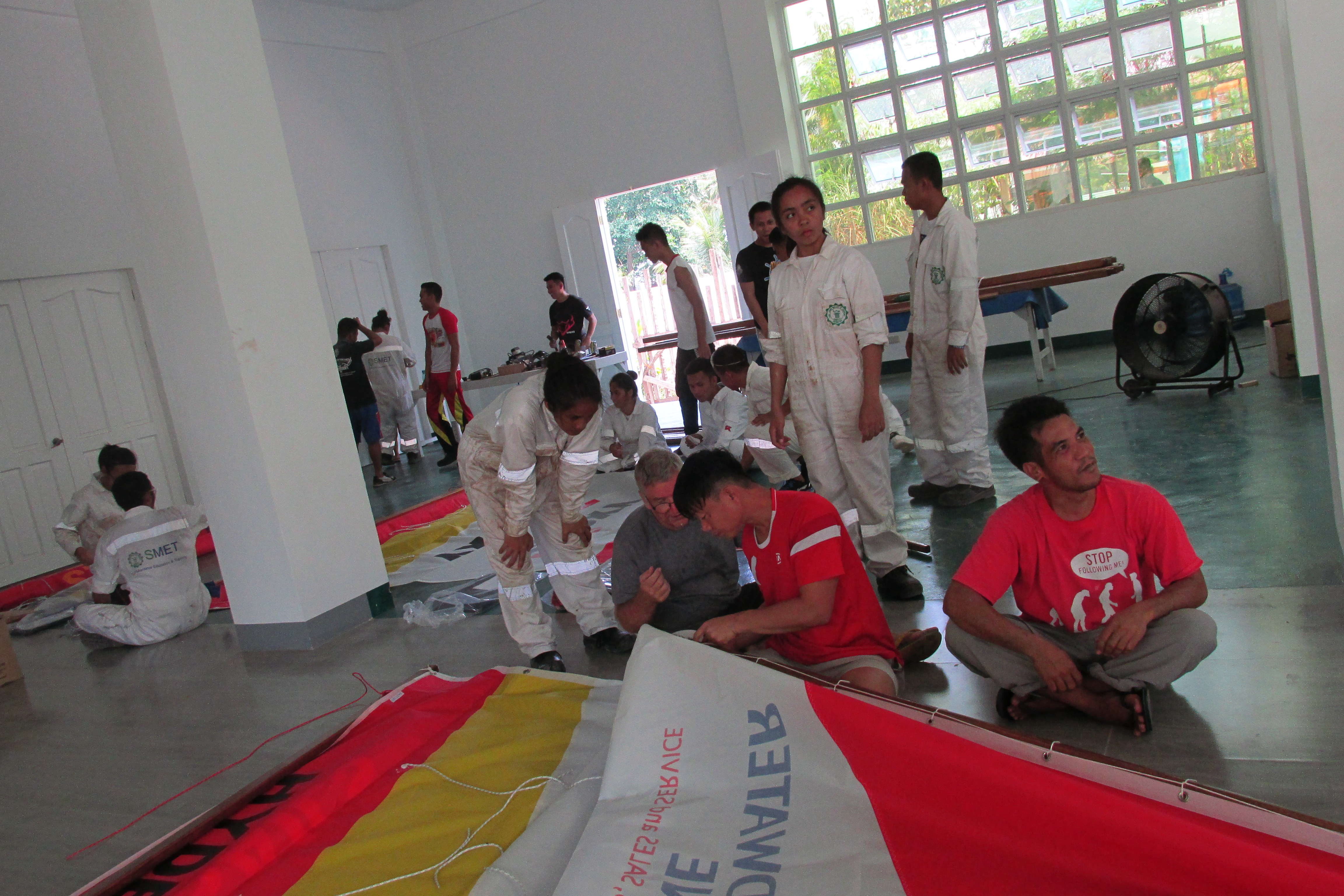 Cadets Rigging the Lugsail Spars and Fittings for the Oz Goose Video